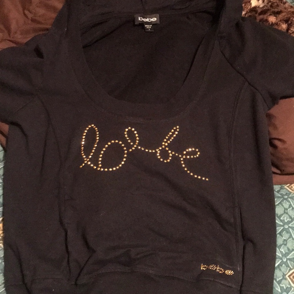BeBe hoodie short sleeve with Zipper front